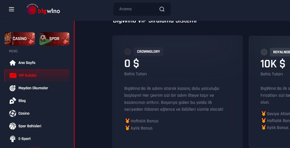 Bigwino Para Yatırma